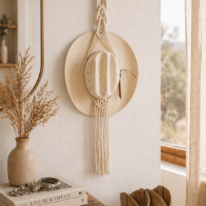 Macramé hat holders